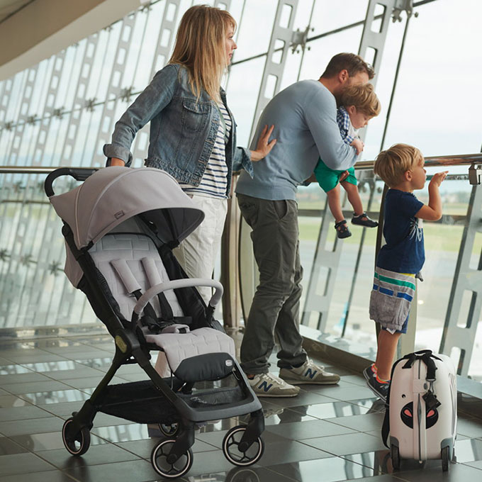 Chicco passeggino-Twin stroller Baby CARRELLO DOPPIO GRIGIO BAMBINO L = 122 cm 